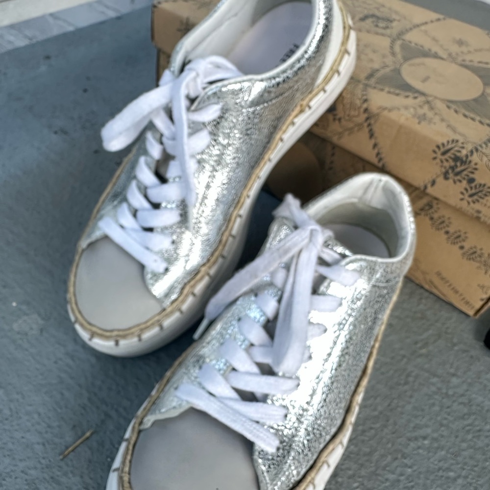 Free people Silver Sneakers